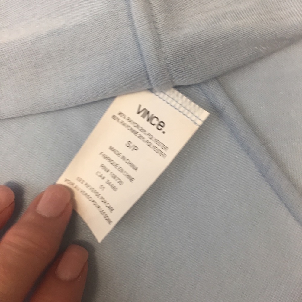 Vince Light Blue Short Dolman Sleeve Tee, S/P - Picture 8 of 10